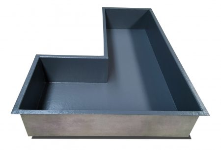 Bassin JCB sur mesure forme L