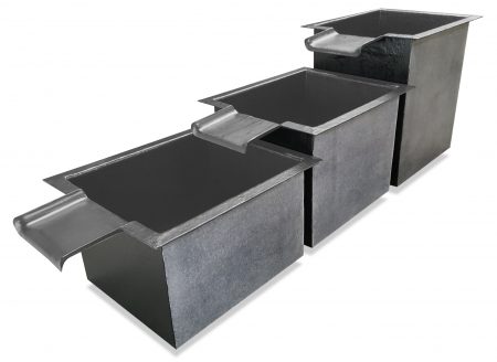 Bassins sur mesure JCB avec lames d’eau