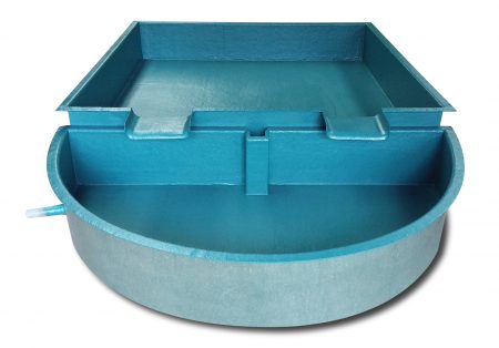 Bassin JCB demi rond et rectangle avec double lame d'eau