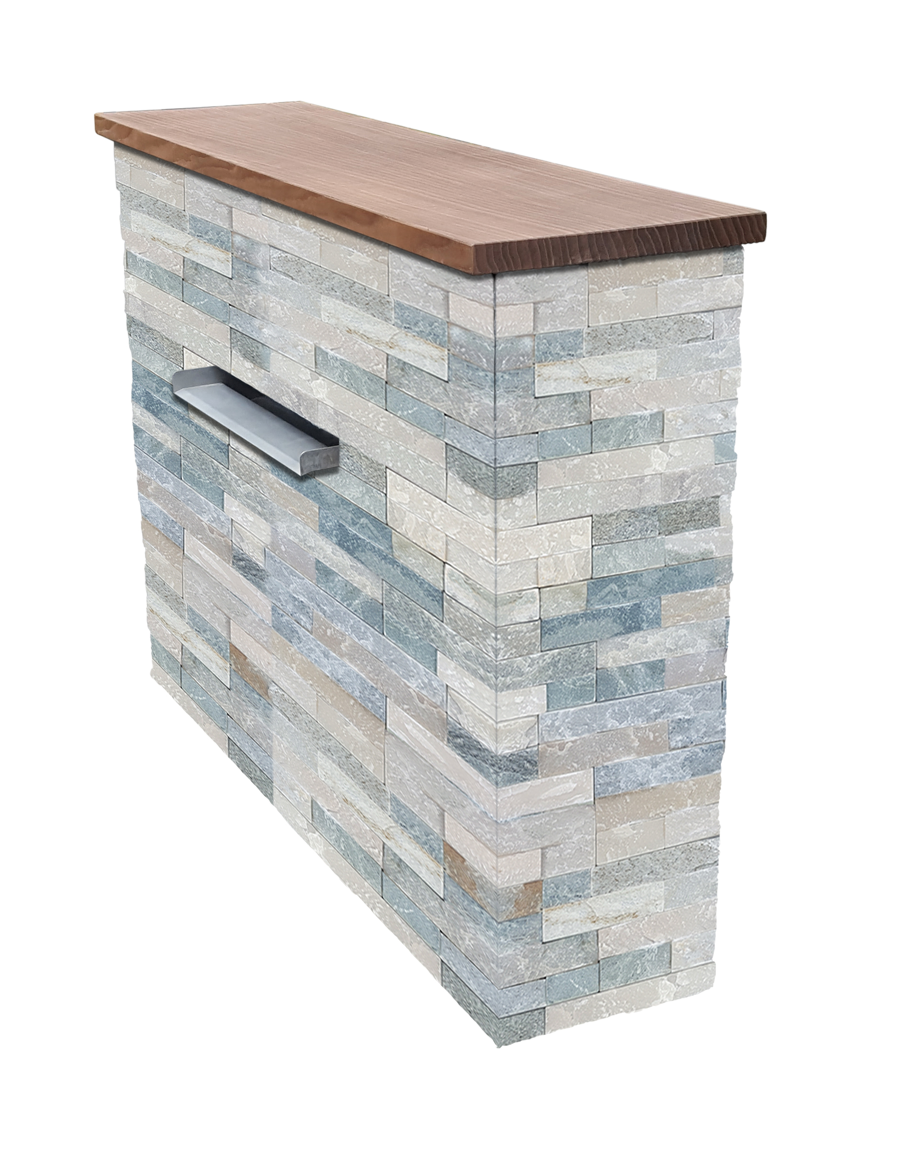 Muret d'eau JCB (13) Muret d'eau en shiste gris beige