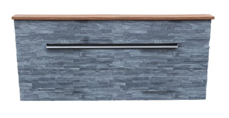Mur d'eau en shiste gris