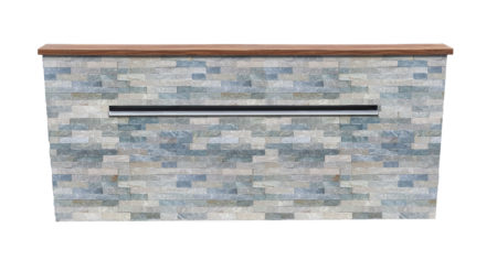Mur d'eau en shiste gris beige