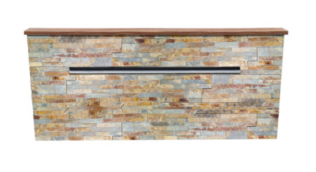 Mur d'eau en shiste multicolore